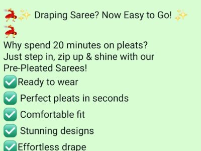 Saree pre pleating